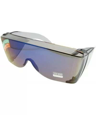 Largest Fit Over Sunglasses Worn Over Glasses F30 - Yellow Non Polarized Lens - CD18C3OSEWW $12.01 Shield