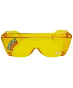 Largest Fit Over Sunglasses Worn Over Glasses F30 - Yellow Non Polarized Lens - CD18C3OSEWW $12.01 Shield