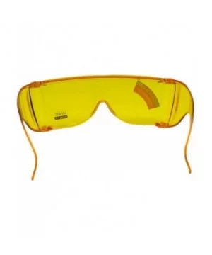 Largest Fit Over Sunglasses Worn Over Glasses F30 - Yellow Non Polarized Lens - CD18C3OSEWW $12.01 Shield