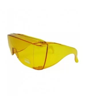 Largest Fit Over Sunglasses Worn Over Glasses F30 - Yellow Non Polarized Lens - CD18C3OSEWW $12.01 Shield