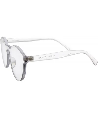 One Piece PC Lens Rimless Ultra-Bold Colorful Mono Block Sunglasses 60mm - Clear - CY12O1HWD0Z $6.01 Oversized