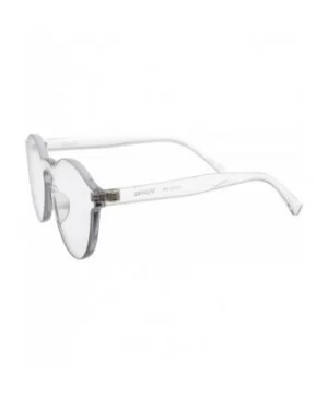 One Piece PC Lens Rimless Ultra-Bold Colorful Mono Block Sunglasses 60mm - Clear - CY12O1HWD0Z $6.01 Oversized