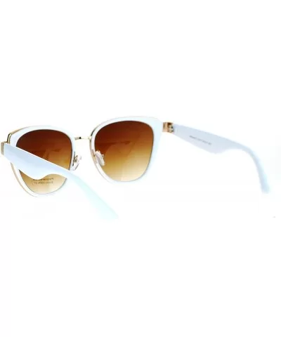 Square Cateye Frame Sunglasses Womens Chic Designer Fashion Shades - White - CL188ZW969E $7.22 Square