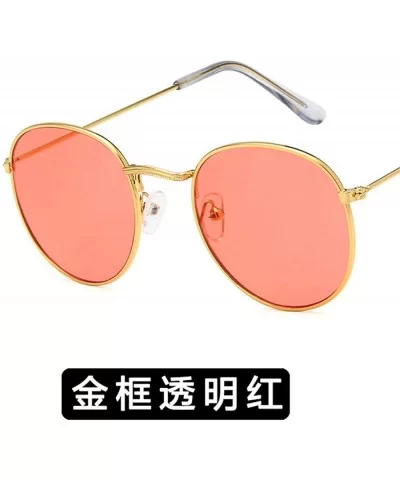 Women Small Luxury Mirror Round Retro Eye Sunglasses Metal Frame Tinted Color Lens Sun Glasses - 1 - CG198ZUUDOC $23.12 Shield