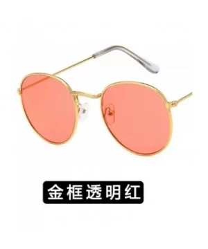 Women Small Luxury Mirror Round Retro Eye Sunglasses Metal Frame Tinted Color Lens Sun Glasses - 1 - CG198ZUUDOC $23.12 Shield