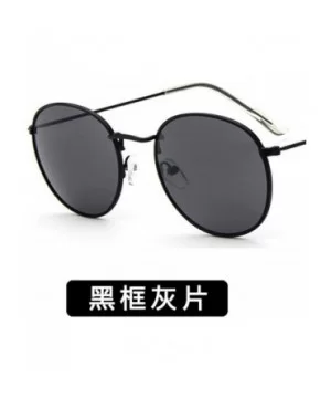 Women Small Luxury Mirror Round Retro Eye Sunglasses Metal Frame Tinted Color Lens Sun Glasses - 1 - CG198ZUUDOC $23.12 Shield