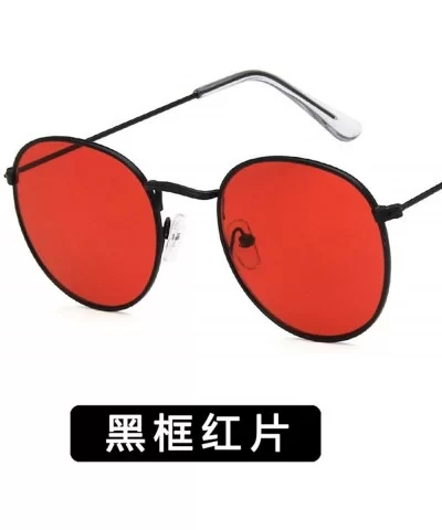 Women Small Luxury Mirror Round Retro Eye Sunglasses Metal Frame Tinted Color Lens Sun Glasses - 1 - CG198ZUUDOC $23.12 Shield