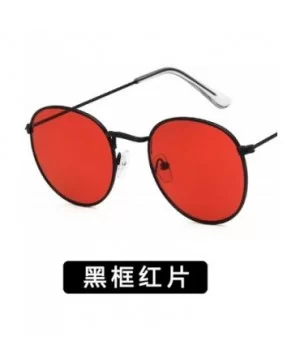 Women Small Luxury Mirror Round Retro Eye Sunglasses Metal Frame Tinted Color Lens Sun Glasses - 1 - CG198ZUUDOC $23.12 Shield