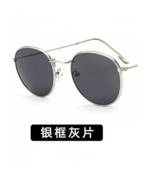 Women Small Luxury Mirror Round Retro Eye Sunglasses Metal Frame Tinted Color Lens Sun Glasses - 1 - CG198ZUUDOC $23.12 Shield