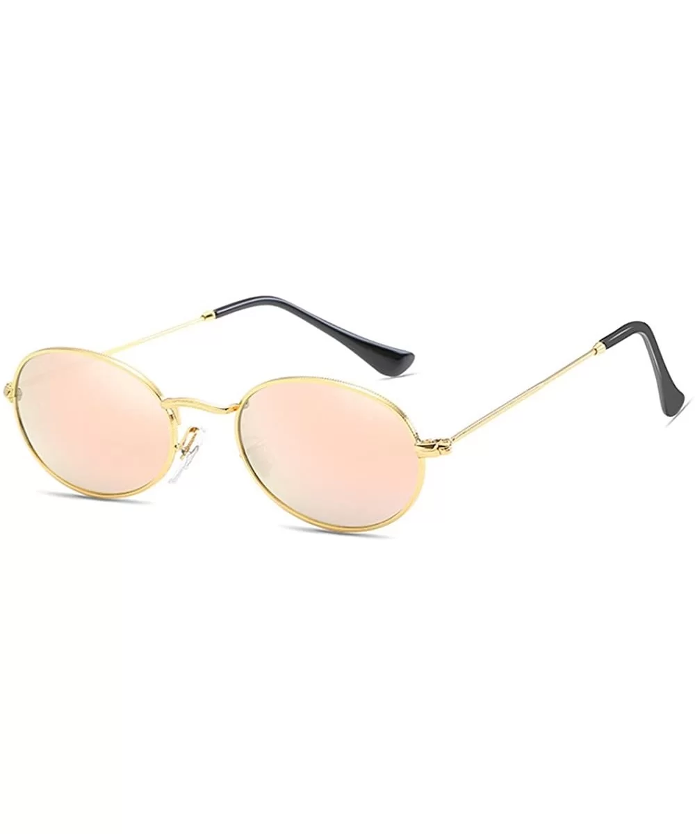 New Women's Eyewear Metal Frame Round Retro UV 400 Sunglasses - Gold Frame Barbie Pink Lens - CA18DOR6YEN $6.28 Round