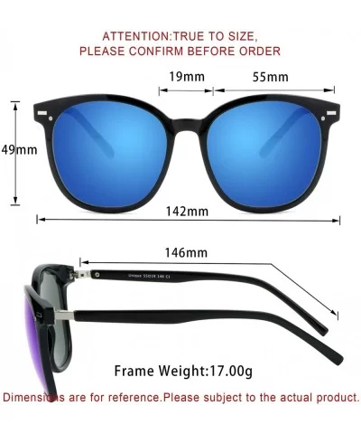 Oversize Polarized Sunglasses-UV400 Protection-Retro for Men/Women - Laus Unique_c1_blue - C818W4K0ZXC $17.40 Oval