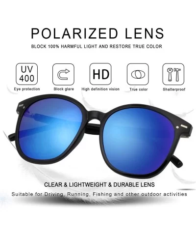 Oversize Polarized Sunglasses-UV400 Protection-Retro for Men/Women - Laus Unique_c1_blue - C818W4K0ZXC $17.40 Oval