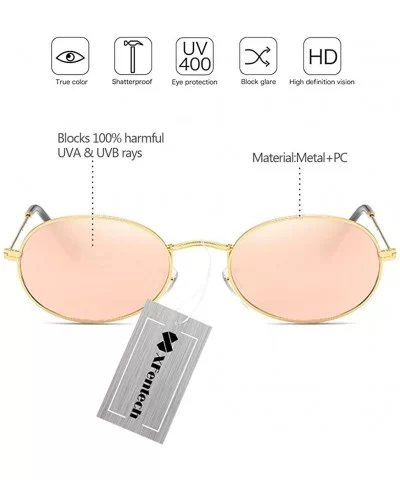 New Women's Eyewear Metal Frame Round Retro UV 400 Sunglasses - Gold Frame Barbie Pink Lens - CA18DOR6YEN $6.28 Round