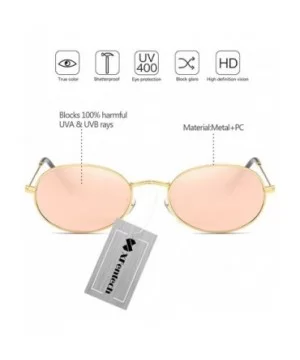 New Women's Eyewear Metal Frame Round Retro UV 400 Sunglasses - Gold Frame Barbie Pink Lens - CA18DOR6YEN $6.28 Round