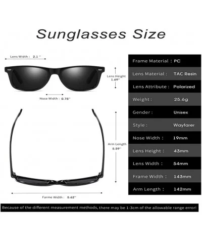 Vintage Polarized Sunglasses for Men Retro Women Square Sun Shades Driving Glasses UV400 Protection with Case - CL18RL06MH8 $...