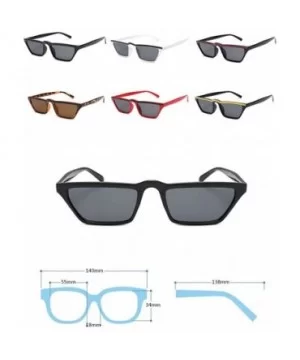 retro square sunglasses personality small frame glasses - C3 - C118CYZL7Z5 $17.34 Square