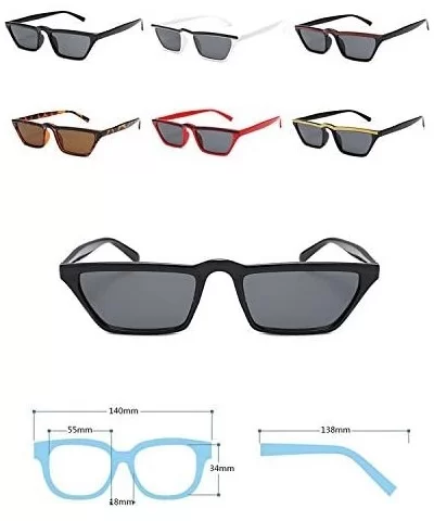 retro square sunglasses personality small frame glasses - C3 - C118CYZL7Z5 $17.34 Square