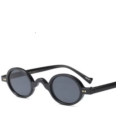 Small Round Retro Sunglasses Men Women Rivet Steampunk Leopard Tea C1 Leopard - C1 Leopard - CC18YQTKGS0 $6.14 Aviator