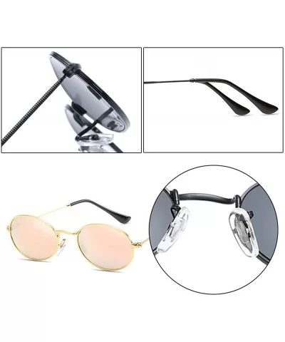 New Women's Eyewear Metal Frame Round Retro UV 400 Sunglasses - Gold Frame Barbie Pink Lens - CA18DOR6YEN $6.28 Round