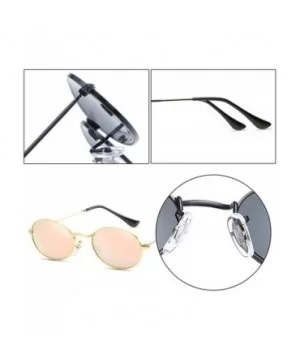 New Women's Eyewear Metal Frame Round Retro UV 400 Sunglasses - Gold Frame Barbie Pink Lens - CA18DOR6YEN $6.28 Round