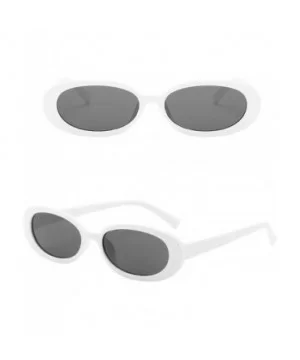 Unisex Fashion Small Frame Sunglasses Vintage Retro Irregular Shape Sun Glasses - A - CL193XIOC05 $6.25 Rimless