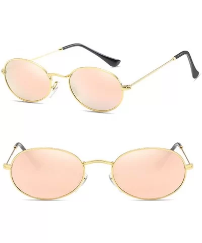 New Women's Eyewear Metal Frame Round Retro UV 400 Sunglasses - Gold Frame Barbie Pink Lens - CA18DOR6YEN $6.28 Round