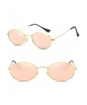 New Women's Eyewear Metal Frame Round Retro UV 400 Sunglasses - Gold Frame Barbie Pink Lens - CA18DOR6YEN $6.28 Round