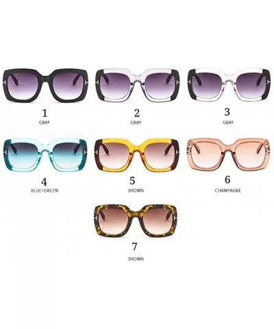 Vintage Square Sunglasses Women Goggles Mens Mirror Sun Glasses Female Fashion - 5 - C718WYRY2DO $23.90 Square