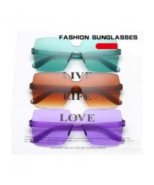 Heart Shaped Rimless Sunglasses Transparent Candy Color Frameless Resin Lens Glasses for Men and Women - CH199Y3OUN8 $10.62 R...