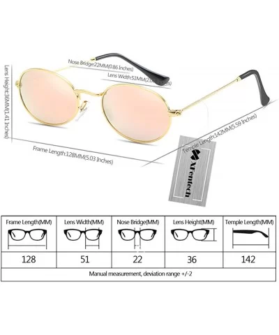 New Women's Eyewear Metal Frame Round Retro UV 400 Sunglasses - Gold Frame Barbie Pink Lens - CA18DOR6YEN $6.28 Round