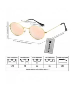 New Women's Eyewear Metal Frame Round Retro UV 400 Sunglasses - Gold Frame Barbie Pink Lens - CA18DOR6YEN $6.28 Round