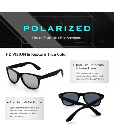 Classic Brand Design Polarized Sunglasses for Men Women GQF0 - F0 Black Silver - C317YK2R24T $7.04 Aviator