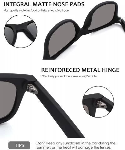 Classic Brand Design Polarized Sunglasses for Men Women GQF0 - F0 Black Silver - C317YK2R24T $7.04 Aviator