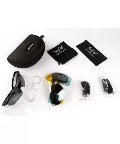 Polarized Sunglasses Interchangeable Cycling Baseball - Black - CA184KCHUH4 $30.17 Sport