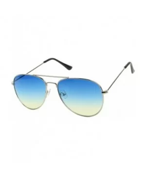 Rare Oceanic Hippie Aviator Sunglasses Gradient Two Tone Colored Lens Pilot Metal Frame Teardrop Shades - CY18DKO0L5X $9.55 A...