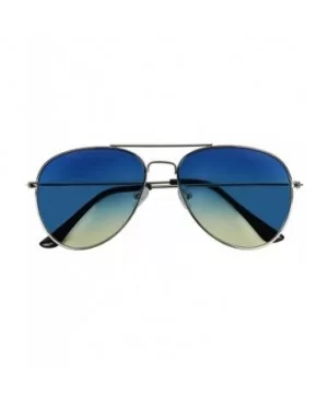 Rare Oceanic Hippie Aviator Sunglasses Gradient Two Tone Colored Lens Pilot Metal Frame Teardrop Shades - CY18DKO0L5X $9.55 A...