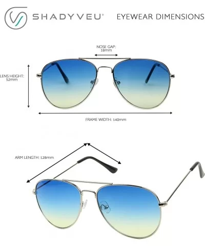 Rare Oceanic Hippie Aviator Sunglasses Gradient Two Tone Colored Lens Pilot Metal Frame Teardrop Shades - CY18DKO0L5X $9.55 A...