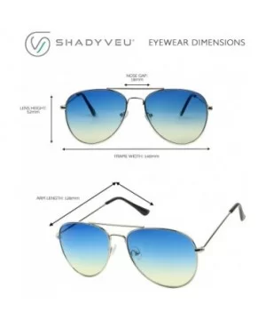 Rare Oceanic Hippie Aviator Sunglasses Gradient Two Tone Colored Lens Pilot Metal Frame Teardrop Shades - CY18DKO0L5X $9.55 A...