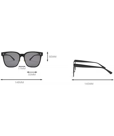 2019 new one-piece lens fashion unisex brand trend designer sunglasses UV400 - Grey - C918T7TKSOU $9.56 Square