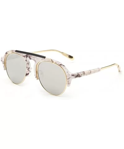 Fashion Style Womens Sunglasses Frame Visual Lens UV400 Protection - White/Silver - C8128ECGK2J $15.91 Rectangular