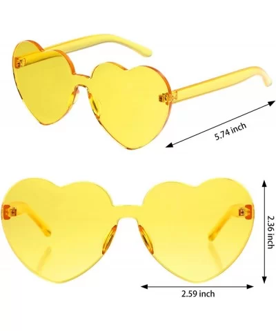 Rimless Sunglasses Transparent Frameless - Lake Blue- Pink- Yellow- Clear - CL18NLKO3TK $11.71 Sport