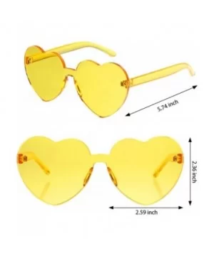 Rimless Sunglasses Transparent Frameless - Lake Blue- Pink- Yellow- Clear - CL18NLKO3TK $11.71 Sport