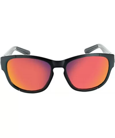 Vesper Unisex Sunglasses - Matte Black Frame - 2 Sets Lens Smoke with Red Mirror - Copper - CK18RR0OXSL $56.56 Sport