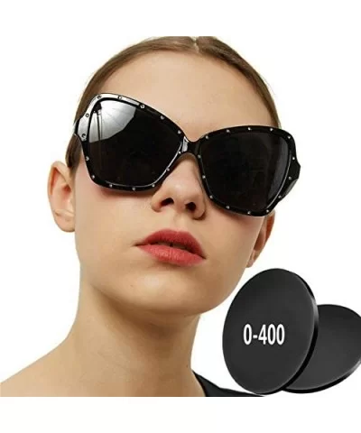 New unisex myopia polarized sunglasses custom myopia minus lens oversized ladies sunglasses - CB18SYYA78Y $13.52 Oversized