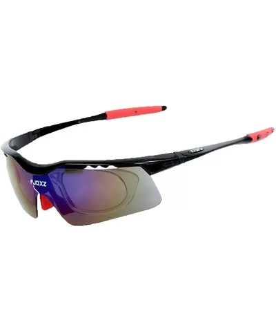 Polarized Sunglasses Interchangeable Cycling Baseball - Black - C5184KDL6KA $59.74 Sport