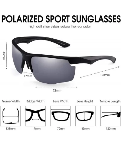 Polarized Sports Sunglasses Men Women Baseball Fishing Running Golf Cycling Driving Shades - CH18HRYSETT $14.46 Sport