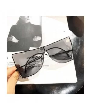 Women's Unique Oversize Square Sunglasses Alloy Frame One Piece Sun Glasses For Female Cat Eye Shades UV400 - C11903C6D0D $9....