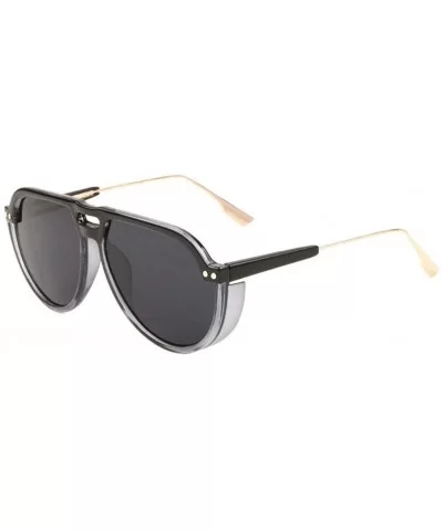 Cobra Mono Classic Outdoorsman Turbo Aviator Sunglasses - Black- Grey & Rose Gold Frame - CP18UL5H50H $6.31 Aviator