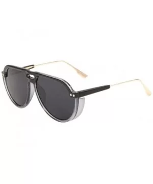 Cobra Mono Classic Outdoorsman Turbo Aviator Sunglasses - Black- Grey & Rose Gold Frame - CP18UL5H50H $6.31 Aviator