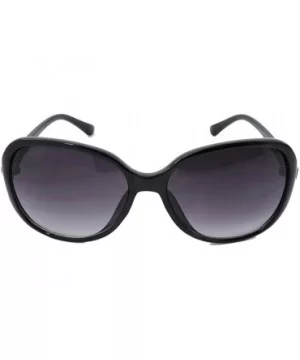 Vintage Thick Oversized Plastic Frame Womens Sunglasses UV 400 - Black W Flower - CQ18ROI256M $7.26 Oversized